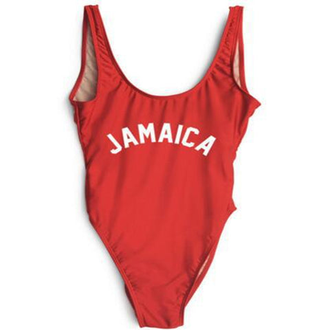JAMAICA Backless One Piece Swimsuit - Leggings.gg