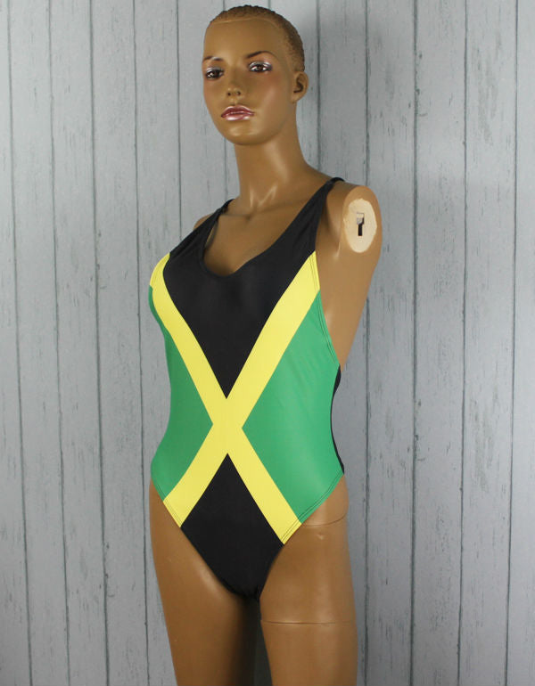 Caribbean Jamaica flag One Piece Swimsuit - Leggings.gg
