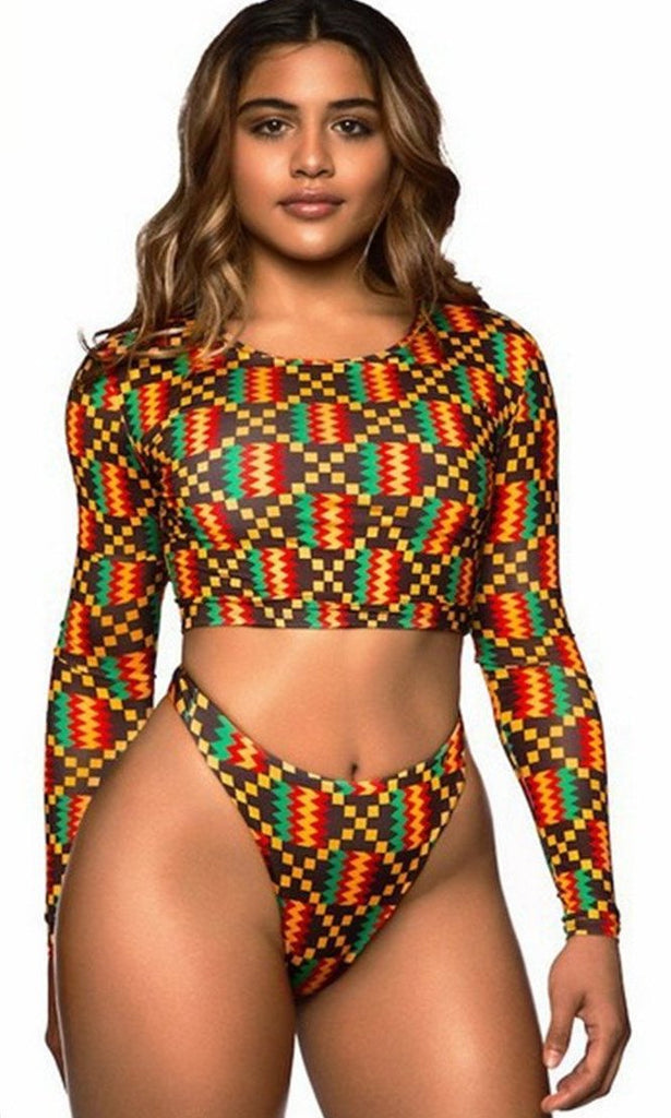 African Print Swimwear - Leggings.gg