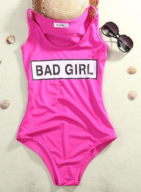 Bad Girl One Piece Swimsuit - Leggings.gg