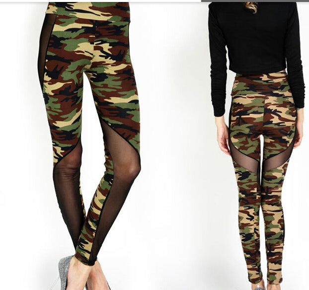 Army Camo Stripe Leggings - Leggings.gg