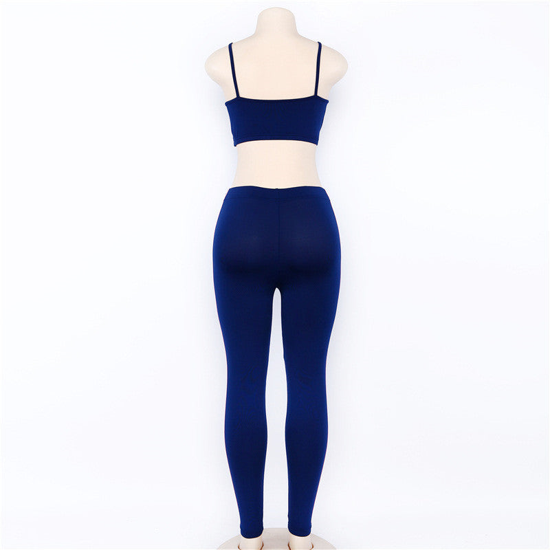 Stretch Leggings And Top 2 Piece Set - Leggings.gg