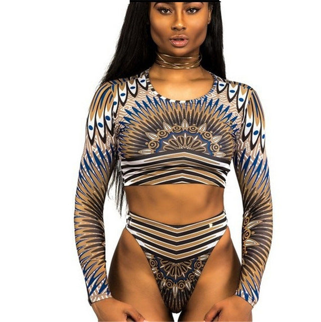 African Print Swimwear - Leggings.gg