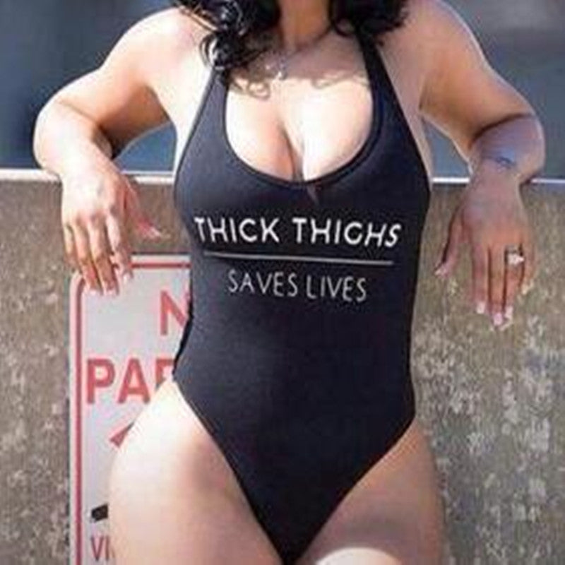THICK THIGHS SAVES LIVES One Piece Swimsuit